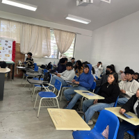 Como parte de la promoción de la Oferta Educativa visitamos al alumnado del Cobach Plantel 50